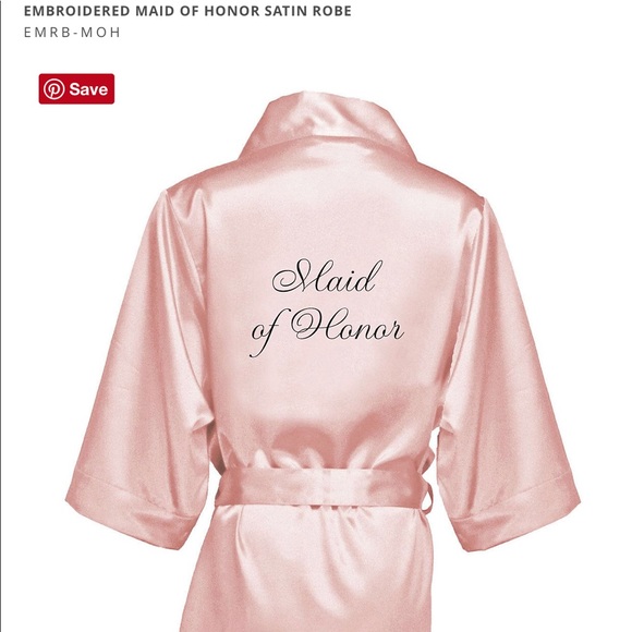 bride and maid of honor robes